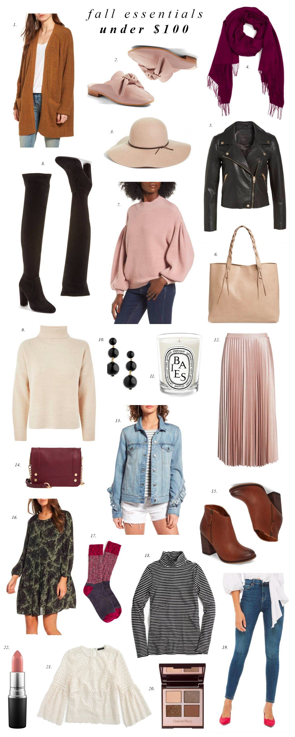 Fall Essentials Under $100...